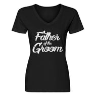 Womens Father of the Groom V-Neck T-shirt