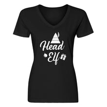 Womens Head Elf V-Neck T-shirt