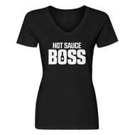 Womens Hot Sauce Boss V-Neck T-shirt