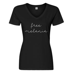Womens Free Melania Now Vneck T-shirt