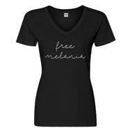 Womens Free Melania Now Vneck T-shirt