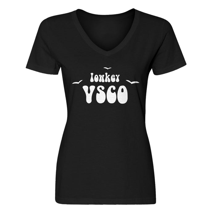 Womens Lowkey VSCO V-Neck T-shirt