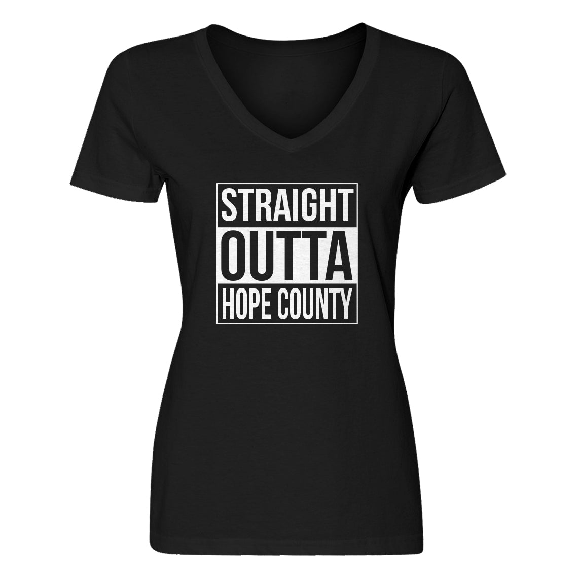 Womens Straight Outta Hope County Vneck T-shirt