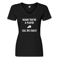 Womens Call me Coach Vneck T-shirt