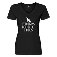Womens Crows Before Hoes Vneck T-shirt
