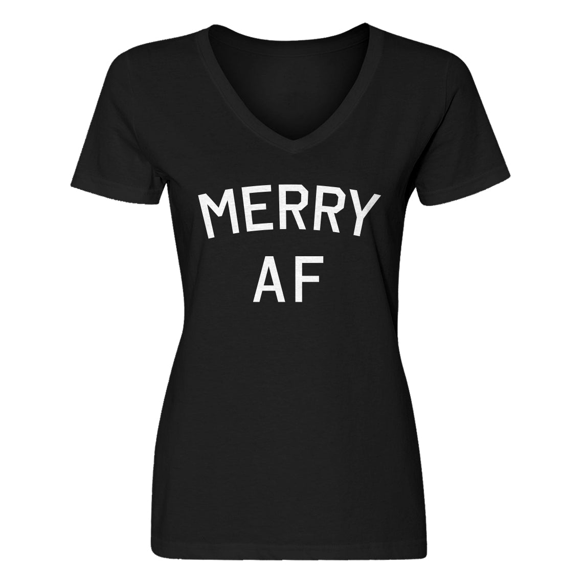 Womens Merry AF V-Neck T-shirt