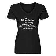 Womens The Mountains are Calling V-Neck T-shirt