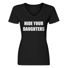 Womens Hide Your Daughters V-Neck T-shirt