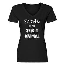 Womens Satan is my Spirit Animal V-Neck T-shirt