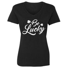 Womens Be Lucky Vneck T-shirt