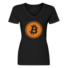 Womens Bitcoin Vneck T-shirt