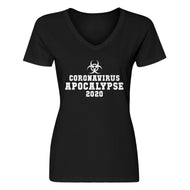 Womens Coronavirus Apocalypse 2020 V-Neck T-shirt