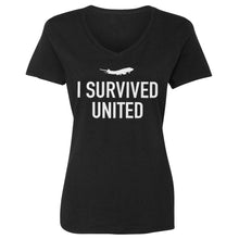 Womens I Survived United Vneck T-shirt
