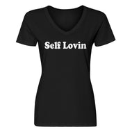 Womens Self Lovin V-Neck T-shirt