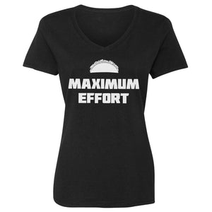 Womens Maximum Effort Taco Vneck T-shirt