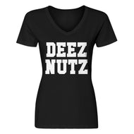 Womens Deez Nuts Vneck T-shirt