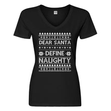Womens Dear Santa Define Naughty Vneck T-shirt