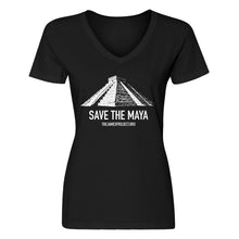 Womens Save the Maya V-Neck T-shirt