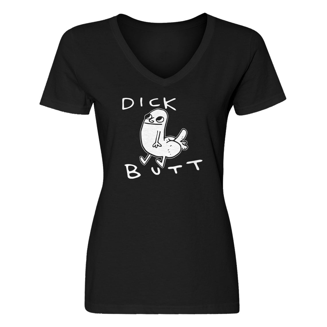 Womens Dickbutt Vneck T-shirt