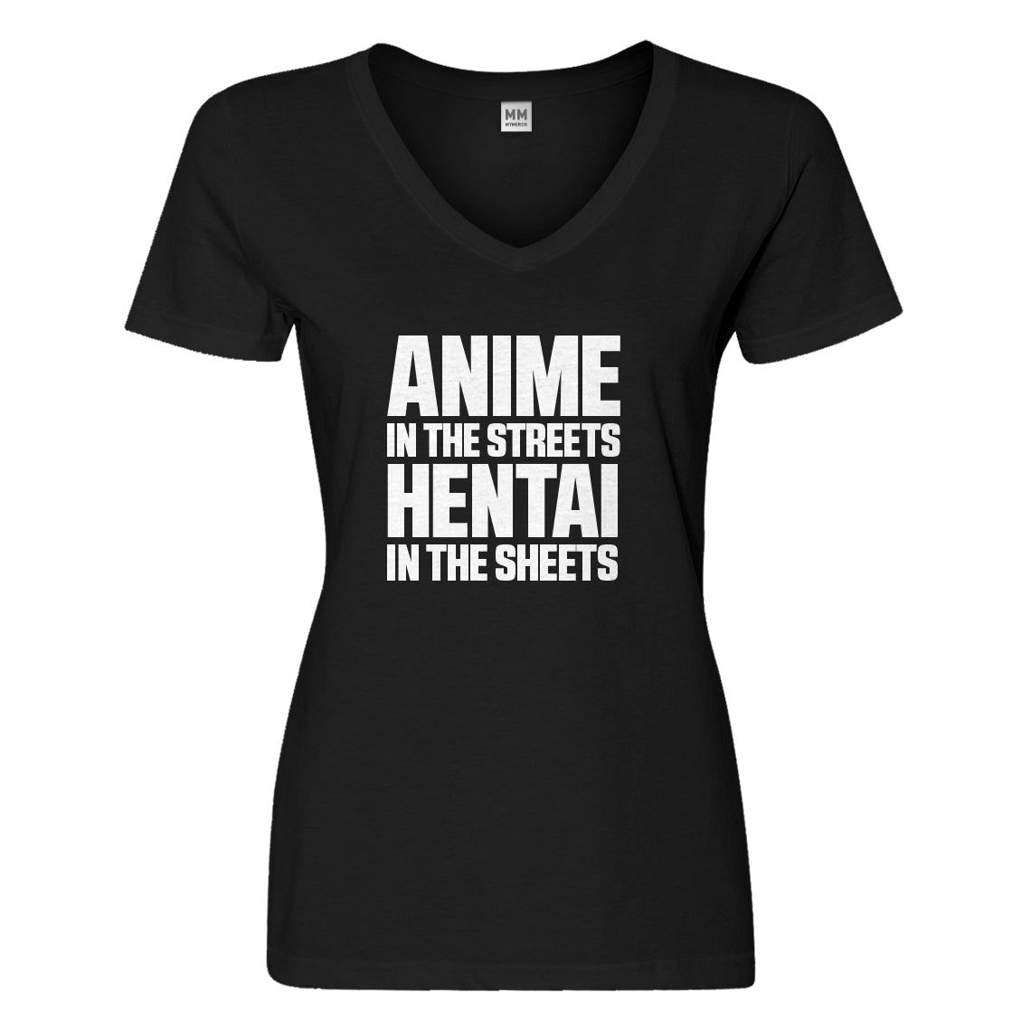 Womens Anime in the Streets Vneck T-shirt