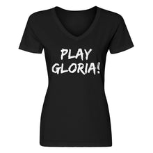 Womens Play Gloria! V-Neck T-shirt
