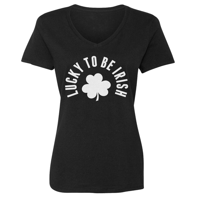 Womens Lucky to be Irish Vneck T-shirt