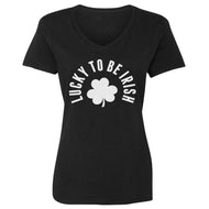 Womens Lucky to be Irish Vneck T-shirt