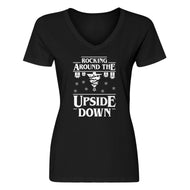 Womens Rocking Around the Upside Down V-Neck T-shirt