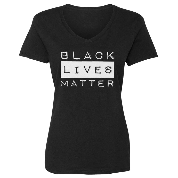 Womens Black Lives Matter Activism Vneck T-shirt