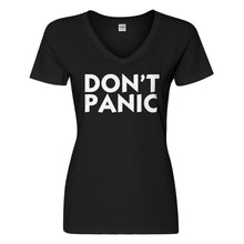 Womens Don't Panic Vneck T-shirt