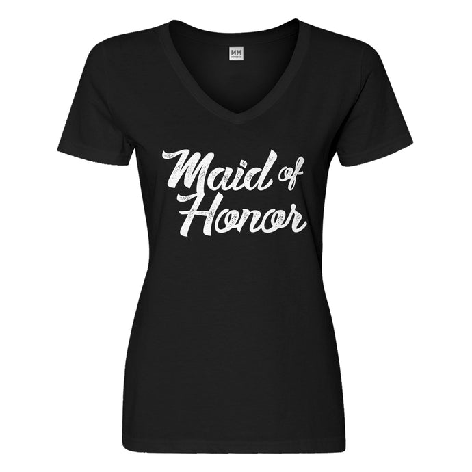 Womens Maid of Honor Vneck T-shirt