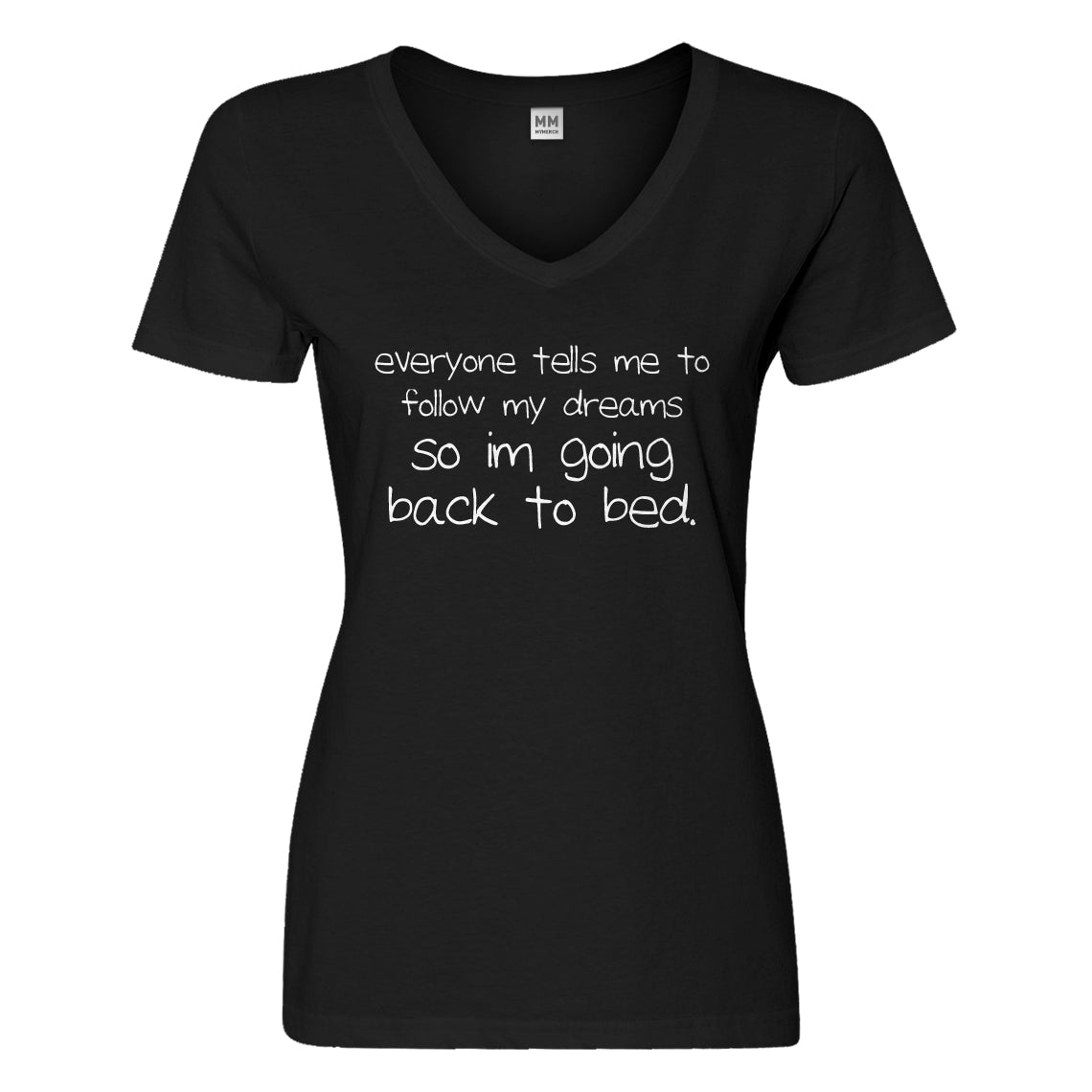 Womens Back to Bed Vneck T-shirt