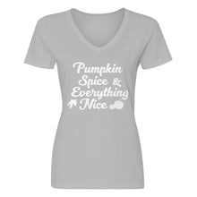 Womens Pumpkin Spice and Everything Nice V-Neck T-shirt