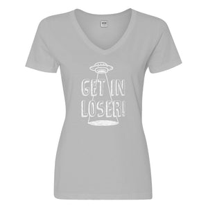 Womens Get in Loser Vneck T-shirt