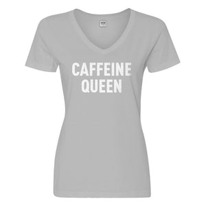Womens Caffeine Queen Vneck T-shirt