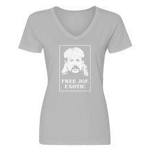 Womens Free Joe Exotic V-Neck T-shirt
