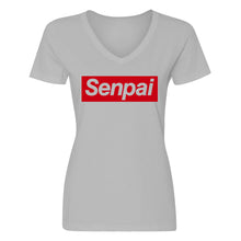 Womens Senpai Red V-Neck T-shirt