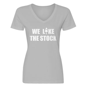 Womens WE LIKE THE STOCK V-Neck T-shirt