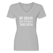 Womens Too Many Tabs Open Vneck T-shirt
