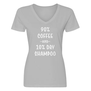 Womens 90% Coffee 10% Dry Shampoo Vneck T-shirt