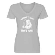 Womens Snows Out Ho's Out V-Neck T-shirt