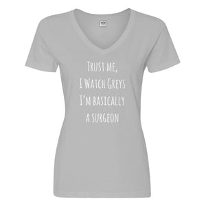 Womens Trust Me, I Watch Greys Vneck T-shirt