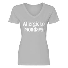 Womens Allergic to Mondays V-Neck T-shirt