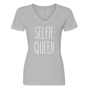 Womens Selfie Queen Vneck T-shirt