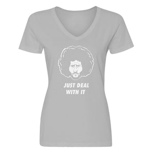 Womens Just Deal With It V-Neck T-shirt