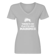Womens There's No Plays Like Mahomes V-Neck T-shirt