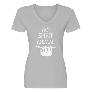 Womens Sloth is my Spirit Animal V-Neck T-shirt