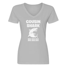 Womens Cousin Shark V-Neck T-shirt
