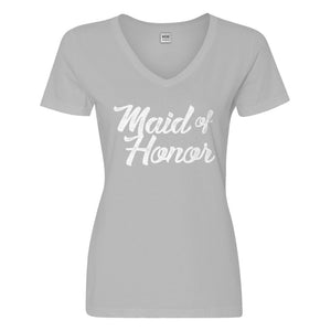 Womens Maid of Honor Vneck T-shirt