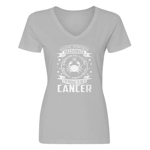Womens Cancer Astrology Zodiac Sign Vneck T-shirt